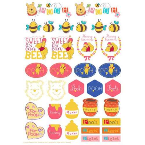 Pooh Bear Edible Icing Character Icon Sheet - Click Image to Close